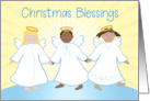 Ethnic Angels Christmas Blessings Blank Inside card