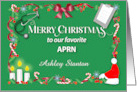 APRN Christmas Custom Name Holiday Medical card