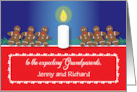 Custom Expecting Grandparents Candle Gingerbread card