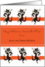 Custom Name Across The Miles Black Cats card