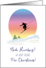 Bah Humbug Christmas Skier Snow card