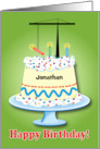 Custom Name Crane Operator Birthday Cake card