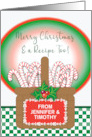 Custom Name Christmas Recipe Basket card