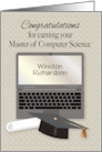 Custom Congratulations Master Computer Science card