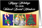 Happy Holidays for Board Members Bells Tree Candy Cane card