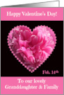 Valentine For Granddaughter And Family Peony card