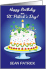 Custom St Patrick’s Day Birthday Shamrocks Cake card