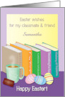 Custom Easter For Classmate Friend Books card