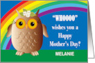 Custom Name Mother’s Day Owl Rainbow card