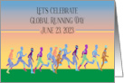 Global Running Day June 23 Colorful Ethnic Runners card