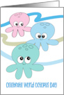 World Octopus Day October 8 Cartoon card