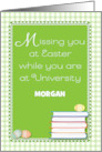 Custom Easter Missing You At University Books card