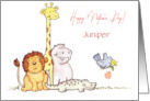 Custom Mother’s Day Jungle Zoo Animals card