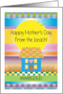 Custom Name Beach House Mother’s Day card