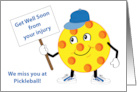 Get Well Pickleball Player Sign card