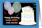 Mail Carrier Happy Birthday Cake And Letters card