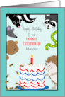 Custom Name Exterminator Birthday Cartoon Animals card