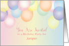 Custom Name Teen Or Tween Birthday Invitation card