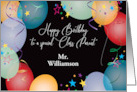 Custom Name Birthday For Class Parent Balloons card