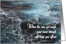 Dark Choppy Sea Sympathy card