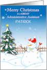 Custom Name Administrative Assistant Business Christmas card