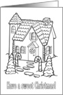 Gingerbread House Coloring Card