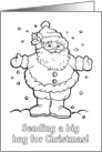 Jolly Christmas Santa Coloring Card