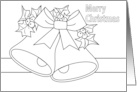 Christmas Bells Coloring Card