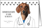 Custom Dachshund Theme Doctor Retirement Congratulations card