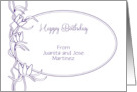 Custom Happy Birthday From Art Nouveau card