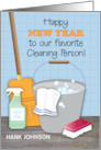 Custom New Year’s Day For Cleaning Person card