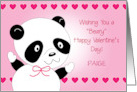 Custom Panda Bear Valentine card