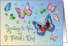 Butterfly Shamrock St Patrick’s Day card