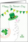 Custom Name Llama St Patrick’s Day card