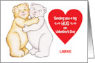 Custom Name Hugging Bears Valentine card