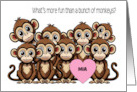 Custom Name Monkeys Valentine card