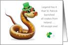 St Patrick’s Day Snake Shamrock card
