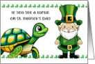 St Patrick’s Day Turtle Leprechaun Shamrocks card