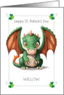 Custom Happy St Patrick’s Day Baby Dragon card