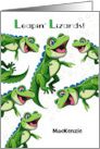 Custom Leap Year Birthday Lizards card