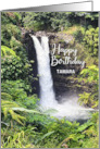 Custom Name Rainbow Falls Birthday card