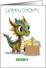 Custom Name Easter Dragon Theme card