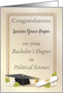 Congratulations Lauren Political Science Degree card