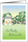 Welcome To Ministry White Church card