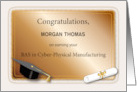 Custom Congratulations BAS Cyber Physical Manufacturing card