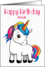 Custom Name Birthday Unicorn card