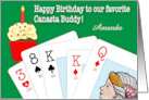 Custom Canasta Card Birthday Cupcake card