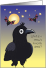 Humorous Crow Halloween card