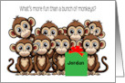 Custom Name Christmas Monkeys card