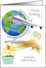 Custom Name Travel Agent Birthday card